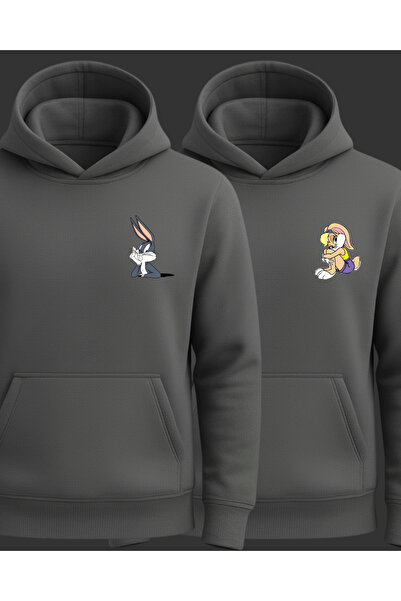 Ebiidesign Bunnies Printed Valentine's Day Sweatshirts