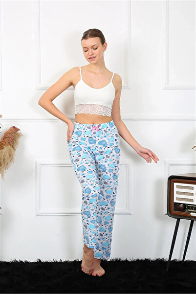 mtm My The Mall Women's Cotton Bottom Pajamas Blue