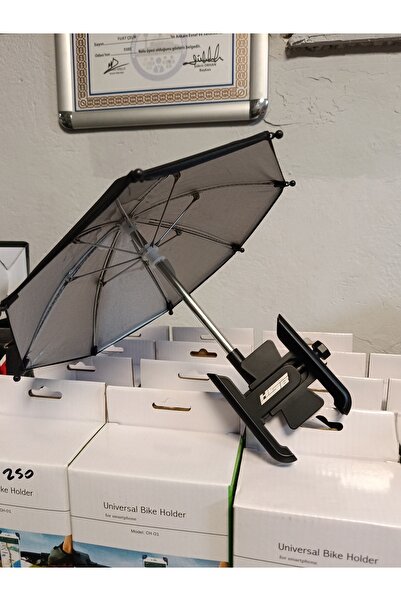 ATİK AVM MOTOSİKLET TELEFON TUTUCU AYNA BAĞLANTILI ŞEMSİYELİ