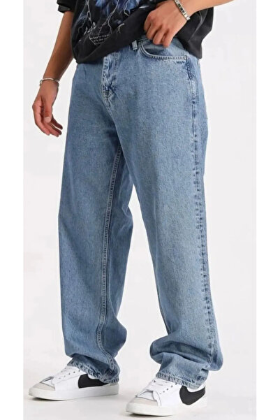 Kaizer Jeans Buzmavi Bagy Pantalon Erkek İnce Kot Kumaşı Yazlık 2026 Yeni Sezon