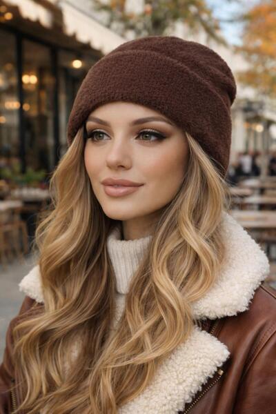 Wearflawless Folded Soft Bearded Knitwear Beanie, Trendy Soft Beanie