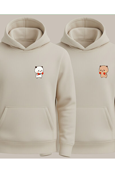 Ebiidesign Cute Bears Printed Valentine's Day Sweatshirts