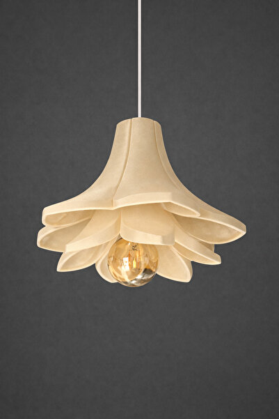 Limon 3D Desing Tekli Lotus Sarkıt Avize 25 cm | Rustik Ampul Hediyeli | E27 ...