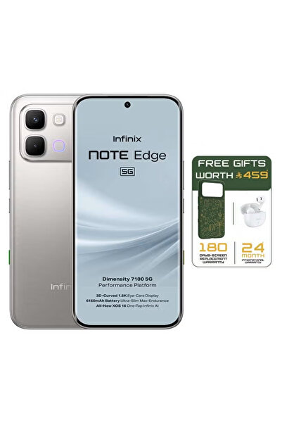 INFINIX Note Edge Dual SIM 8GB 256GB 5G - Middle East Version With Case + Ear...