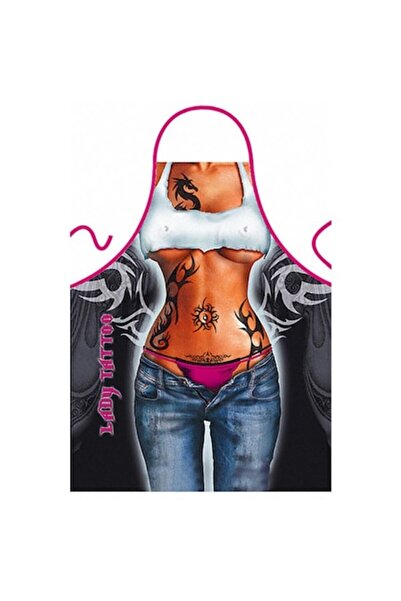 Erotica Funny Apron with Lady Tattoo Print