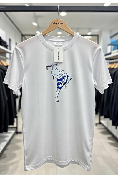 playwear تي شيرت PLAY WEAR للجنسين فضفاض باللون الأسود - تصميم كيك بوكس مطبوع...