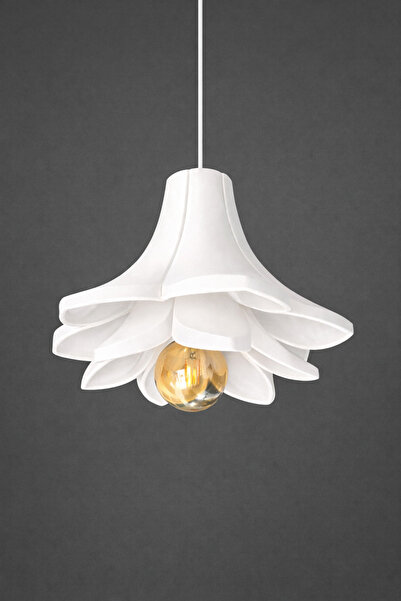 Limon 3D Desing Tekli Lotus Sarkıt Avize 25 cm | Rustik Ampul Hediyeli | E27 ...