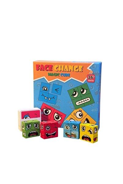 Premium مكعب سحري لتغيير الوجه، لعبة تعليمية مضحكة التعبير
