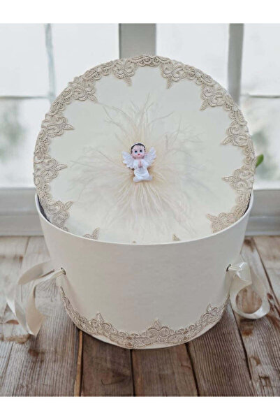 OBSIDION Cutie DANTELA INGERAS - transport trusou - alb crem