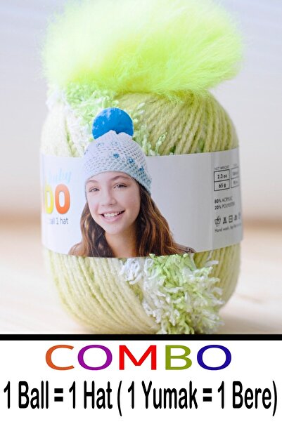 Diva İplik Combo 11 - (Outlet) - Export Surplus Pom-Pom Gift Beanie Cap (1 Ba...