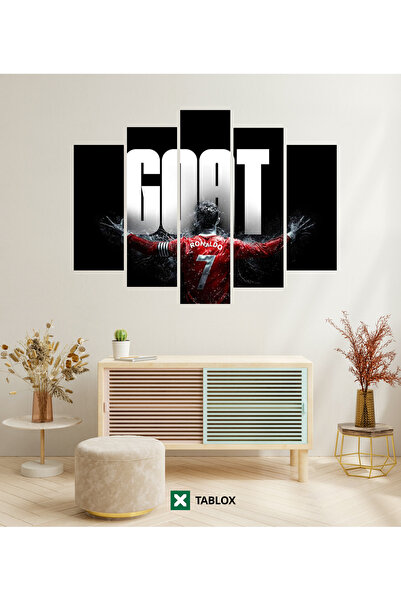 TABLOX 5 Parça Cristiano Ronaldo Futbol GOAT Efsane Futbolcu Spor Motivasyon ...