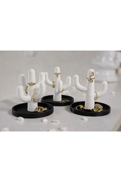 Üçüncü Boyut Baskı Dünyası منظم مجوهرات بتصميم الصبار - حامل للخواتم والأقراط...