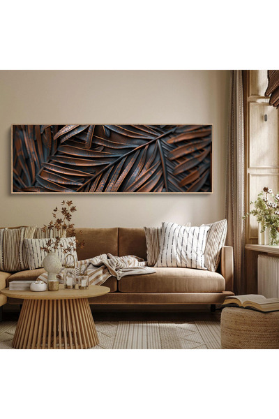 woodhomeworks Tek Parça Gerçek Ahşap Yatay Panorama Çerçeveli Tablo moda tasarım