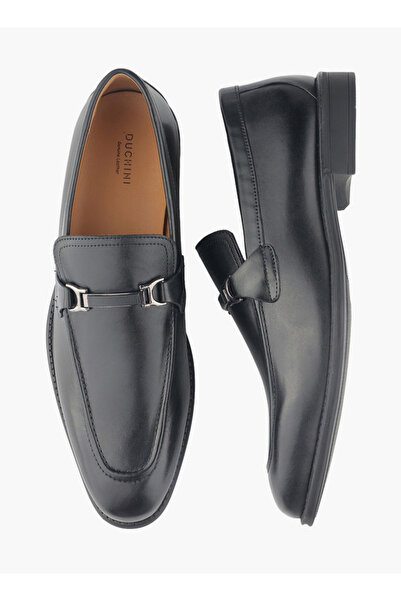 Duchini Men Metal Accent Slip-On Loafers