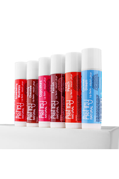 Ashry NATURAL Ashry lip balm in five fun flavors, 6 ml (chocolate, coconut, c...