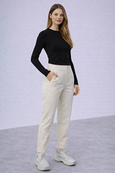 HANIMCA GİYİM Can Be Worn in Winter and Autumn. Carrot Cut Medium Thickness W...