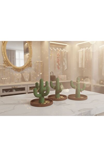 Üçüncü Boyut Baskı Dünyası Cactus Design Jewelry Organizer – Ring, Earring, a...