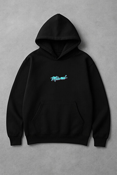 LORVEX Sweatshirt Unisex Oversized Hooded 100% Cotton with Miaami Print