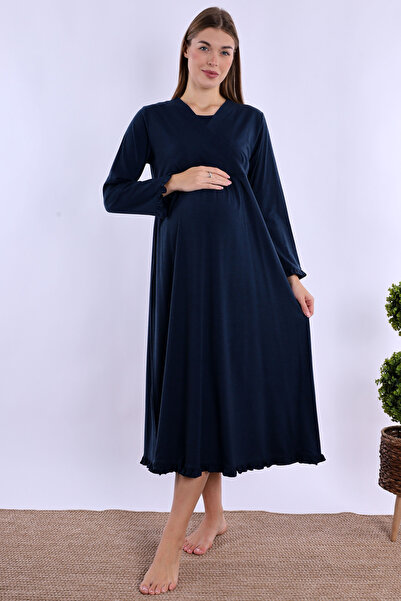 ByLohusa Comfortable Cut Maternity Nightgown with Cotton Hidden Breastfeeding...