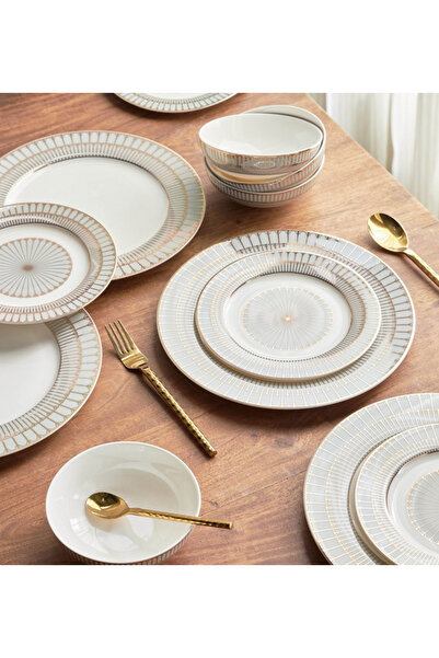 Julia 12-Piece New Bone China Dinner Set - Serves 4