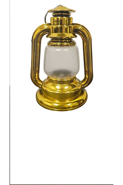 RK A golden Ramadan lantern with an elegant design, illuminated and battery-o...