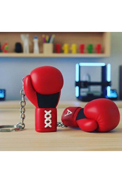 3DBoyuthane Boks Eldiveni Tasarımlı Anahtarlık ( Harf isteniyorsa belirtiniz)