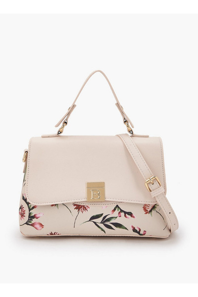 Flora Bella by Shoexpress حقيبة كروسبودي بنقشة زهور مع حزام كتف قابل للفصل