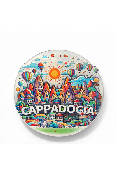 Livenda Cappadocia Themed Wooden Refrigerator Magnet Alk5053