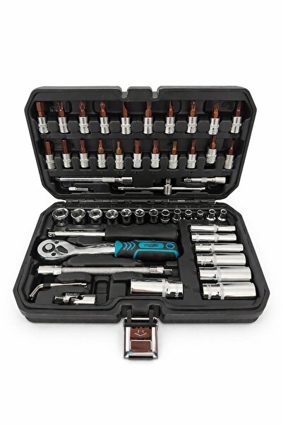 MAC&MOS 1/4" 53 Parça Lavoro 1. Kalite Full Tamirci 72 Diş Cırcır Kollu Lokma...