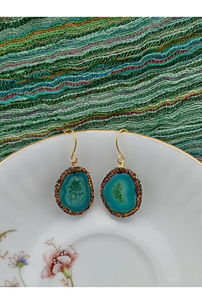 Orelia Takı Druzy Taşlı El Yapımı Küpe