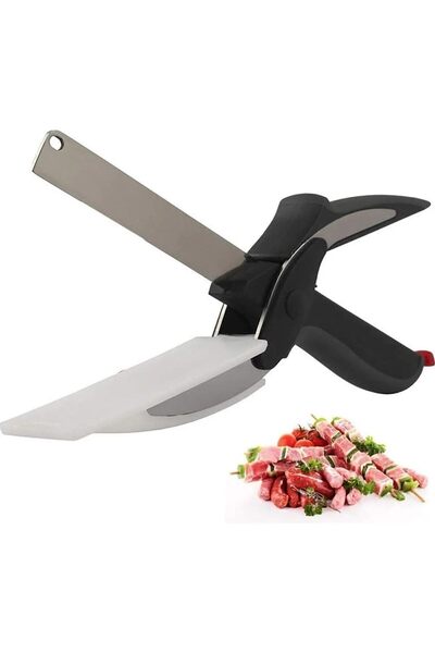 Raakmadezanmir 1 Adet Pratik Meyve ve Sebze Kesme Makası Kendinden Doğrama Ta...
