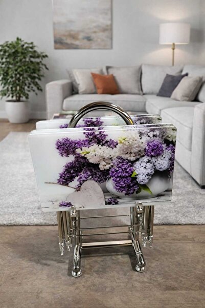 SERSEPETİM MOR SÜMBÜL SERİSİ 4'lü Katlanır TEMPER CAM HD BASKI Çanta Zigon Se...