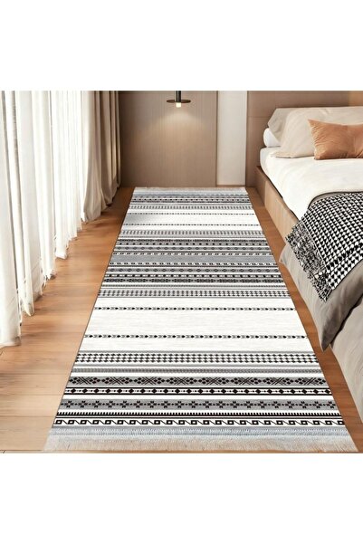 smart home Long Padded Hallway Rug 300×100 cm – Soft Modern Geometric Floor R...