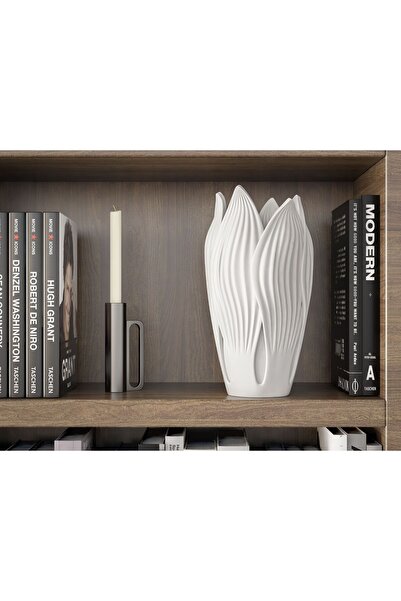 mays e commerce 3D Baskı Dekoratif Yaprak Saksı | Modern Masa Üstü Saksı | Mi...