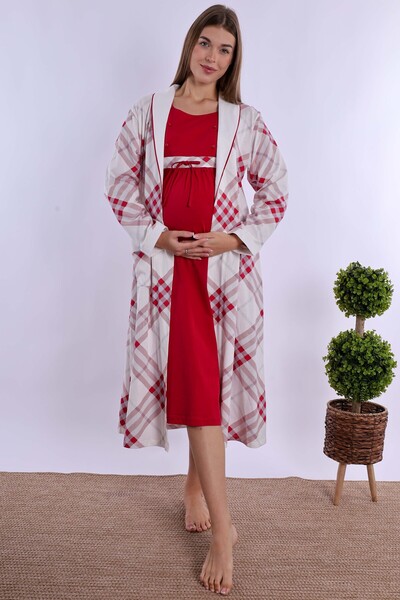 ByLohusa طقم ملابس نوم للحوامل من إيفورت فيشني مصنوع من القطن بنسبة 100%