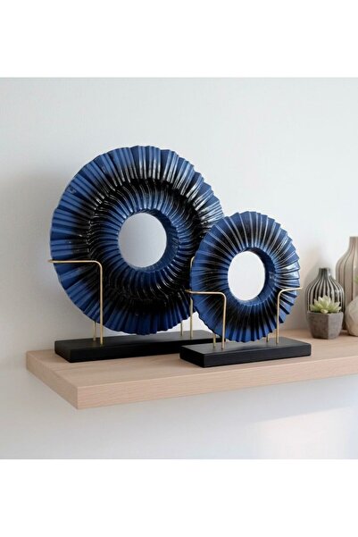 Mirsa Global 2 Li Dekoratif Disk Biblo Modern Özel Tasarım Obje