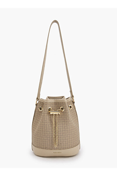 Flora Bella by Shoexpress Monogram Print Bucket Bag with Pouch