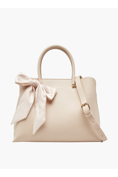 Flora Bella by Shoexpress Scarf Accent Tote Bag with Detachable Strap