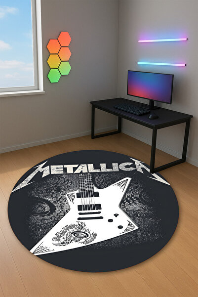 Reyhani Metallica M1 Desenli Kaymaz Taban Makinede Yıkanabilir Banyo Gamıng H...