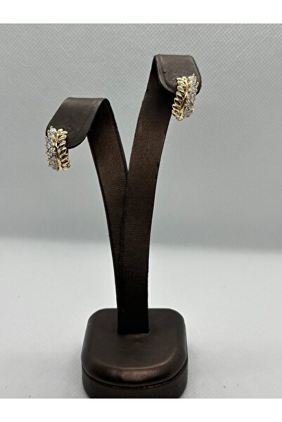 XUPING JEWELRY 14K KARARMAZ BAŞAK MODEL TAŞLI HALKA KÜPE