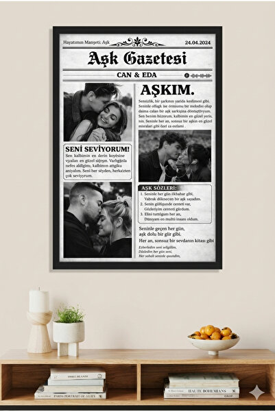 Miracix Special Love Newspaper Tableau for Lovers – Photo and Personal Memory...