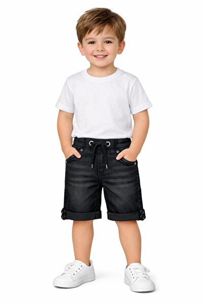 Generic Boys Denim Shorts with Adjustable Waist – Kids Casual Jean Shorts for...