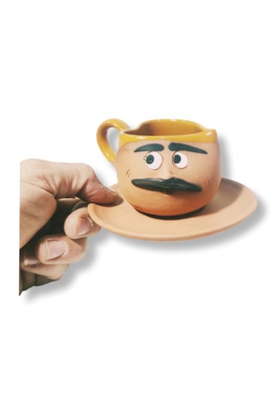 çömlek diyarı Earth Cup with Male Emoji Heart