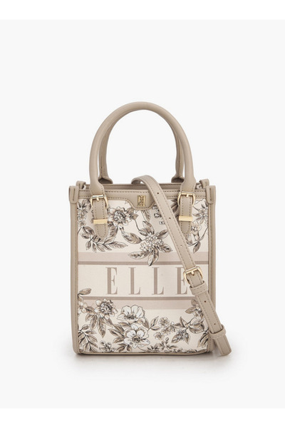 ELLE حقيبة كروس بودي بطبعة زهور مع حزام قابل للتعديل