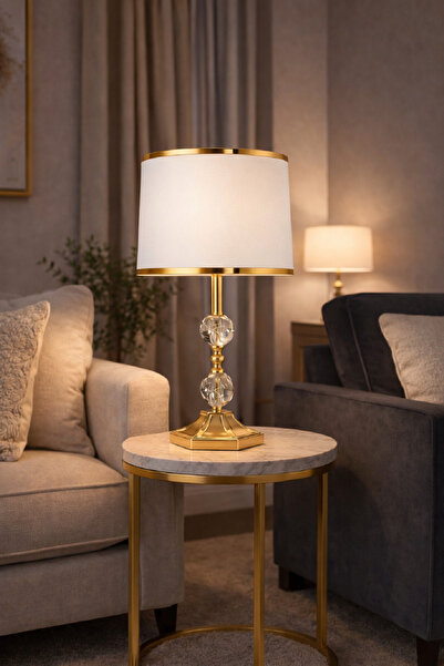 571 Store H Series Hexagonal Leg Table Lamp Shade Metal Leg Fabric Head Decor...