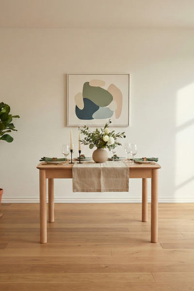 Woodenbend Freya Naturel Ahşap Açılır Mutfak Masa Takımı 80x120 cm – 4 Amerikan Sandalyeli Vintage Tasarım