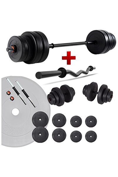 AyrStore Ayrstorespor 48 Kg Z BAR Halter Seti ve Dambıl Seti Ağırlık Fitness ...
