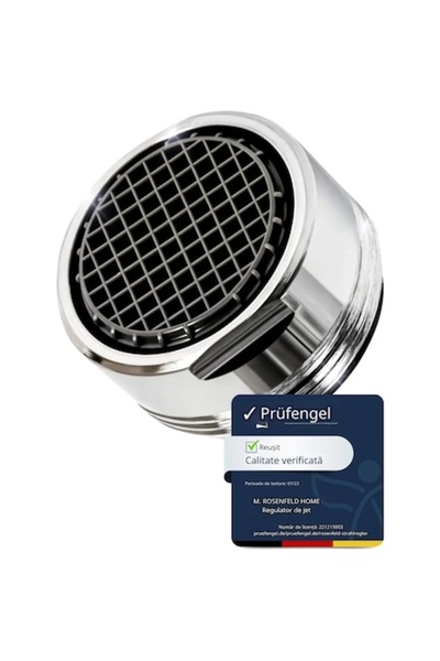 Sunrik M. ROSENFELD HOME Faucet Accessory, Rotating 1080, 2 Jets, Chrome, Uni...