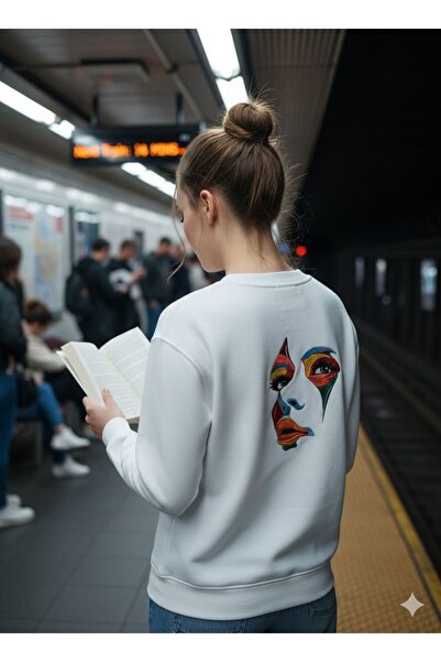 yubistitch Sweat Embroidered Art Series-White