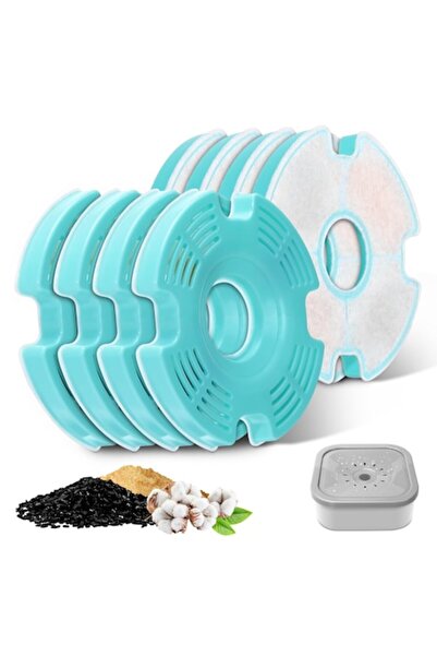 PEUTIER Set of 8 Water Filter Replacements Mukkela, Triple Filtration, Cotton...